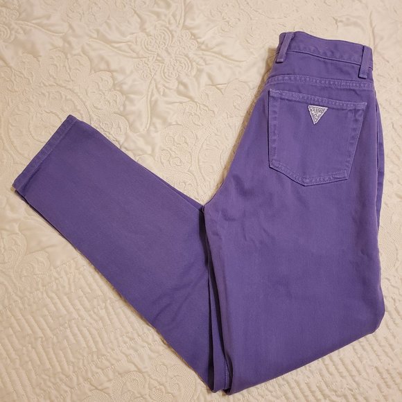 GUESS Denim - VINTAGE GUESS JEANS STRAIGHT LEG SZ 30 PURPLE
